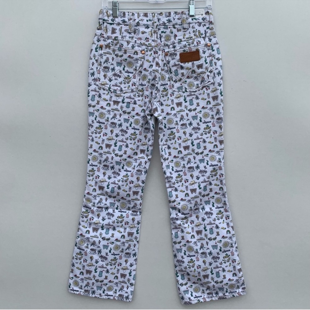 Wrangler Women's Flare Jeans with Fun Patterns - White and Multicolor - Picture 3 of 16